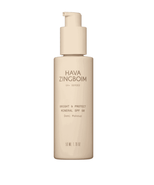 חווה זינגבוים דמי מייקאפ מינרלי SPF 50 מסדרת Bright & Protect