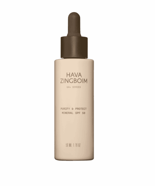 קרם הגנה מינרלי חווה זינגבוים Purify & Protect SPF 50 לעור שמן